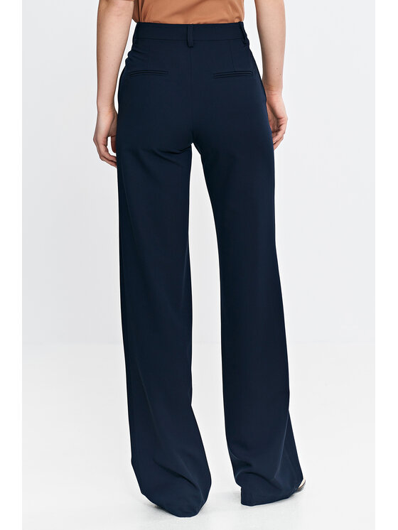 NIFE NIFE Kalhoty z materiálu SD153 Tmavomodrá Bootcut Fit