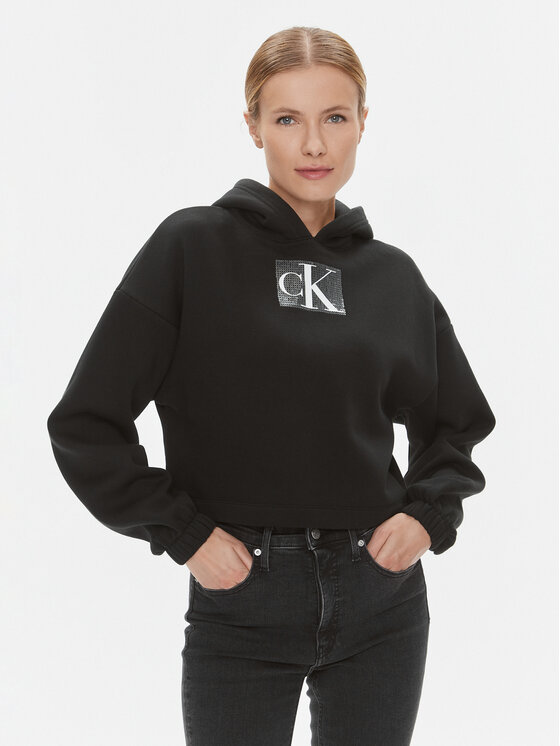 Calvin Klein Jeans Calvin Klein Jeans Majica dugih rukava J20J222962 Crna Regular Fit