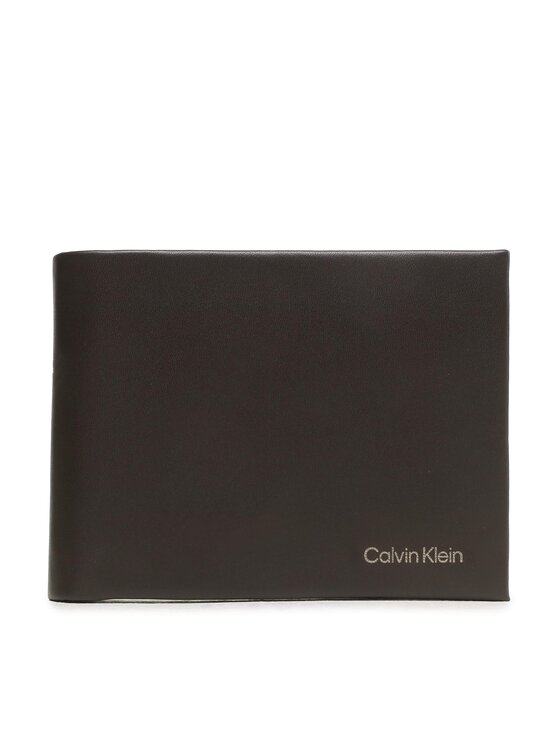 Calvin Klein Velika moška denarnica Ck Concise Bifold 5Cc W/Coin L K50K510599 Rjava