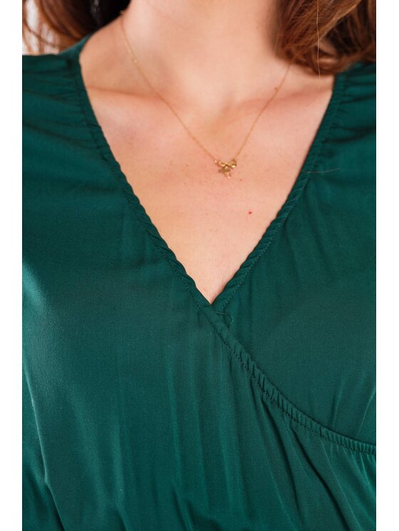 Awama Awama Vestito estivo A471 Verde Basic Fit