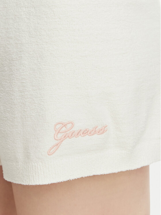 Guess Guess Pantalon scurți din material O6BD01 Z1148 Crem Regular Fit
