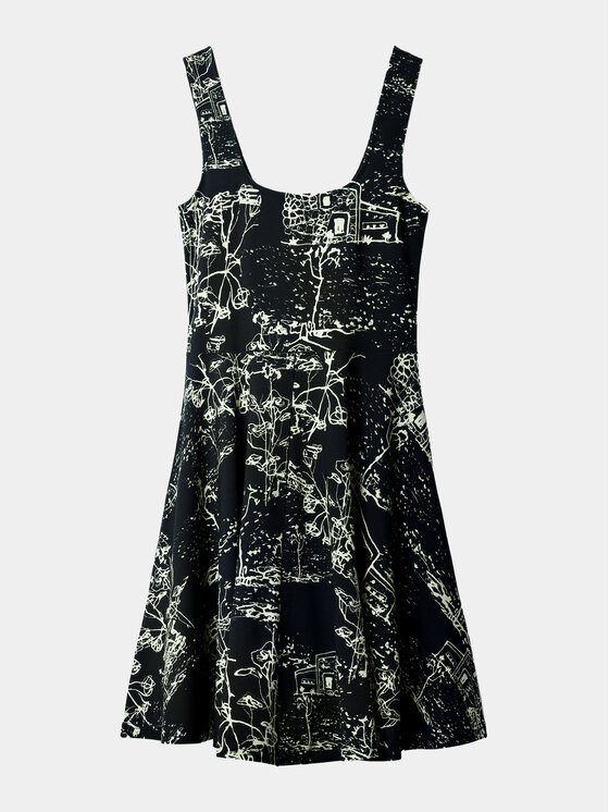 Desigual Desigual Vasaras kleita Tually 24SWVK09 Melns Regular Fit