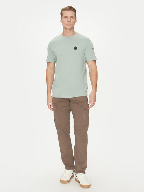 Napapijri Napapijri T-shirt S-Badge NP0A4I3N Zelena Regular Fit