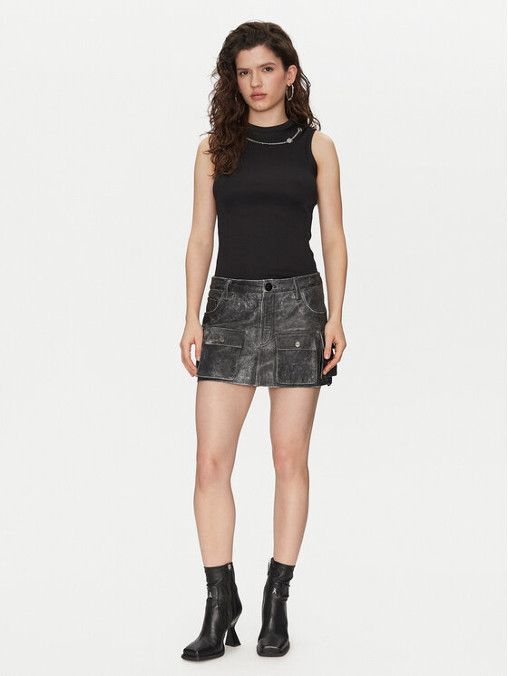 HUGO HUGO Топ Delanive 50534050 Чорний Slim Fit