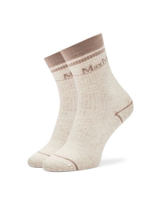 Max Mara Leisure Vysoké dámske ponožky Gabarra 2426556018 Béžová