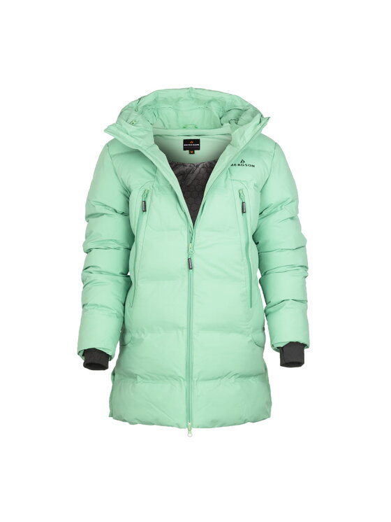Bergson Bergson Płaszcz SNOW LEOPARD Zielony Regular Fit