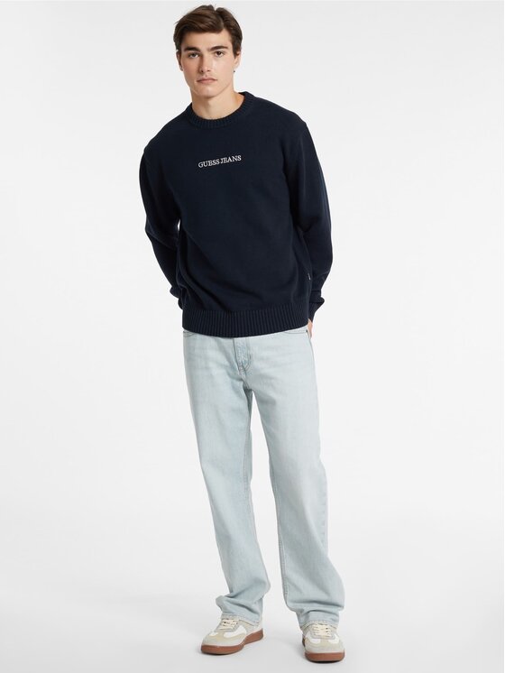 Guess Jeans Guess Jeans Sweter 168473 Niebieski Classic Fit