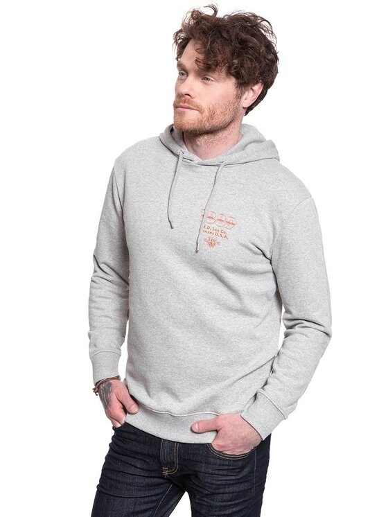 Lee Lee Felpa SEASONAL LOGO HOODIE Grigio Regular Fit