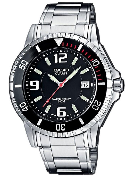 Casio Casio Zegarek MTD-1053D-1AVES Srebrny