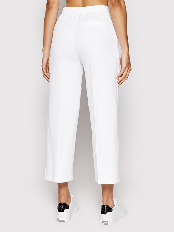 Calvin Klein Calvin Klein Spodnie dresowe Micro Logo K20K203622 Biały Regular Fit