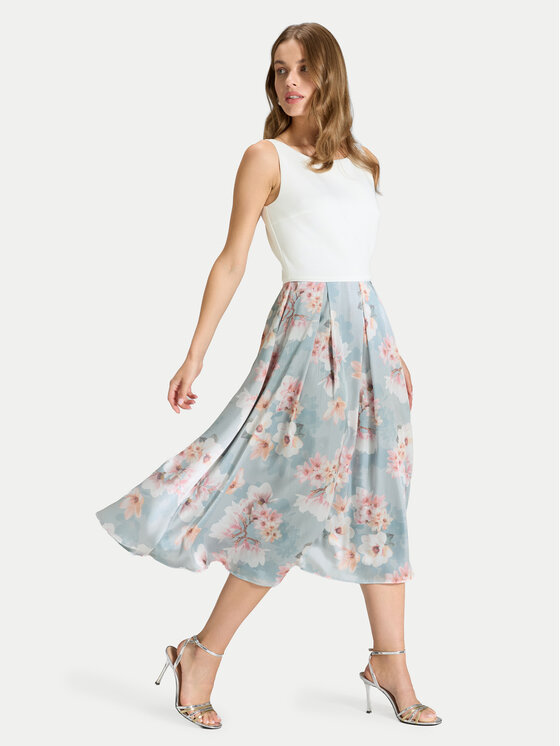 Swing Swing Коктейлна рокля 5AK14200 Светлосиньо Regular Fit