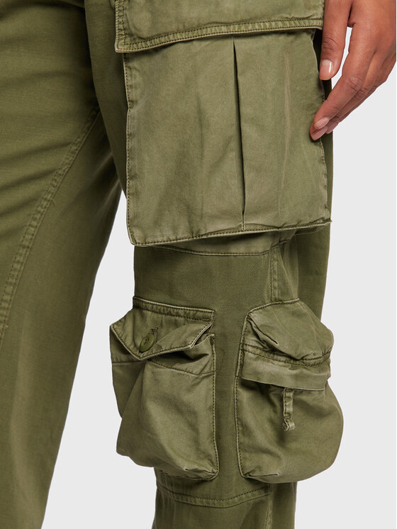 REPLAY Replay Riidest püksid W8019.000.10307 Roheline Regular Fit