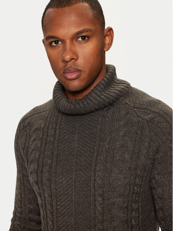 Brave Soul Brave Soul Bluză cu gât MK-610MORTON Gri Regular Fit