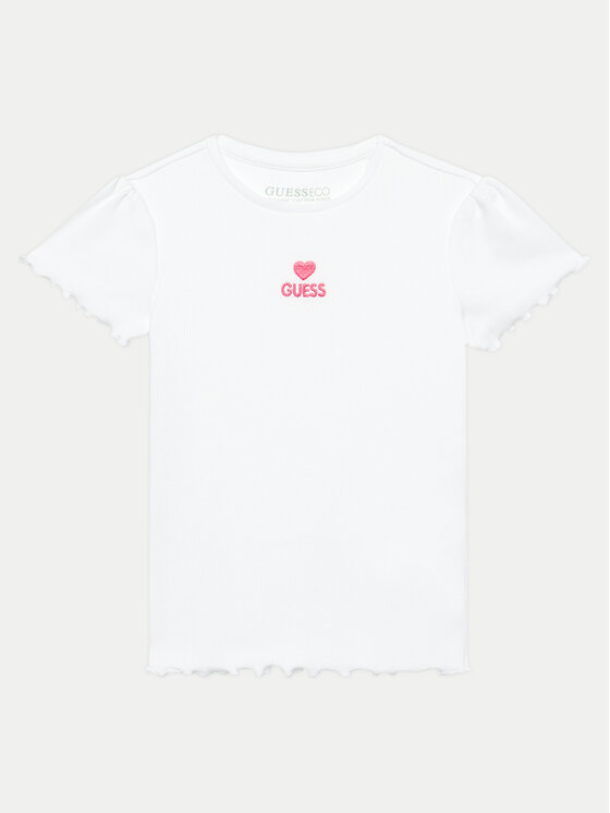 Guess Guess Tričko K4YI14 KBZP4 Biela Regular Fit