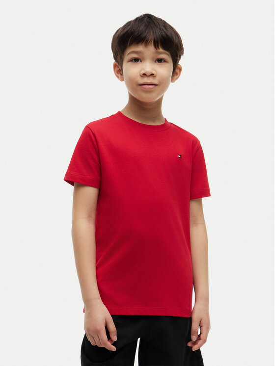 Tommy Hilfiger Tricou Team Tommy Graphic KB0KB10591 Roșu Regular Fit