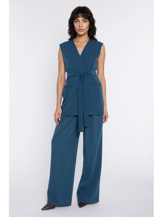 NIFE NIFE Kalhoty z materiálu SD138 Zelená Modern Relaxed Fit