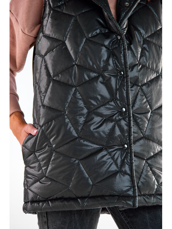 Awama Awama Bezrękawnik A539 Czarny Basic Fit