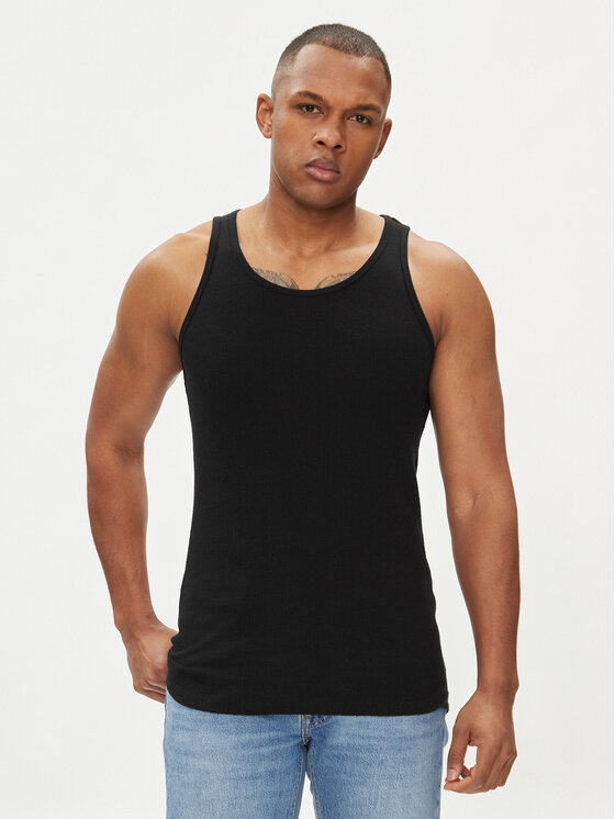 Jack&Jones Jack&Jones Tank top marškinėliai Havana 12251771 Juoda Regular Fit