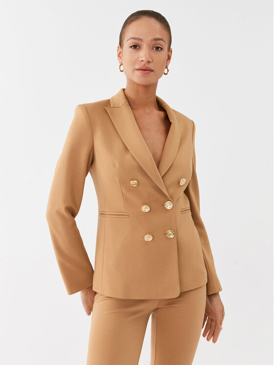 PINKO Pinko Marynarka Alexia 100256 A15O Brązowy Regular Fit