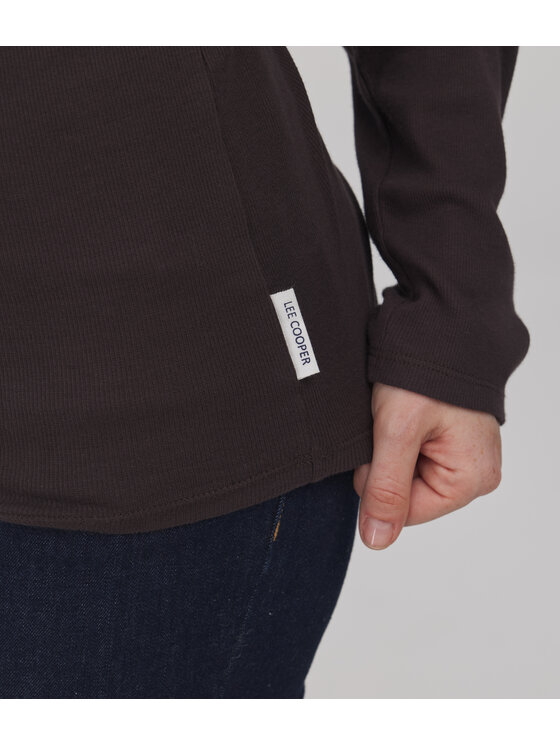 Lee Cooper Lee Cooper T-Shirt MICHELLE Brązowy ciemny Slim Fit