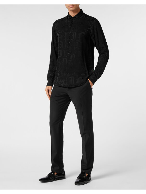 PHILIPP PLEIN PHILIPP PLEIN Košeľa 14867 Čierna Fitted Fit