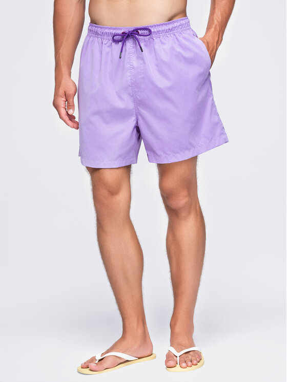 Ombre Ombre Szorty kąpielowe OM-SRSS-0216 Fioletowy Regular Fit