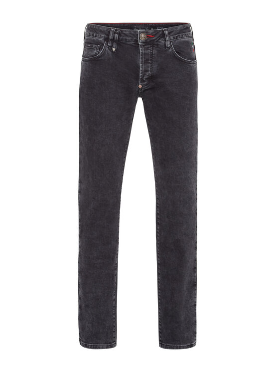 PHILIPP PLEIN PHILIPP PLEIN Jeansy 465 Šedá Straight Leg