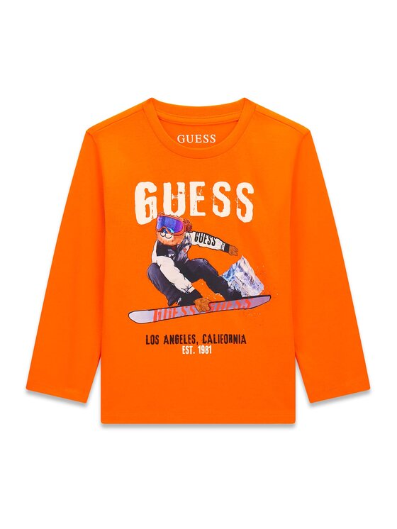 Guess Kids Guess Kids T-Shirt 184439 Pomarańczowy Classic Fit