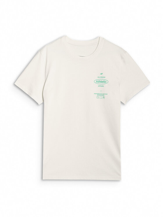 4F 4F T-Shirt SS MIDSHOP TEXTILE Biały Regular Fit