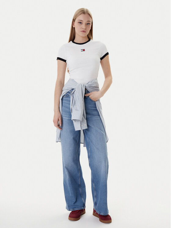 Tommy Jeans Tommy Jeans Blugi Claire DW0DW21985 Albastru Wide Leg