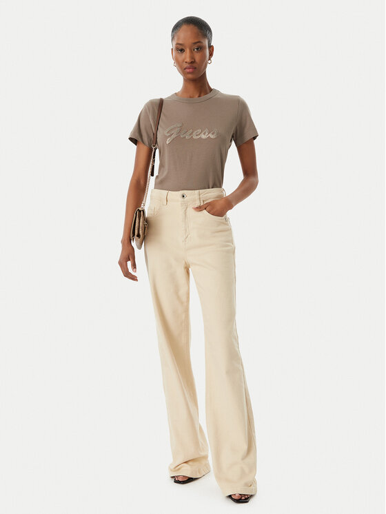 Guess Guess T-krekls W6GI08 K3023 Brūns Regular Fit
