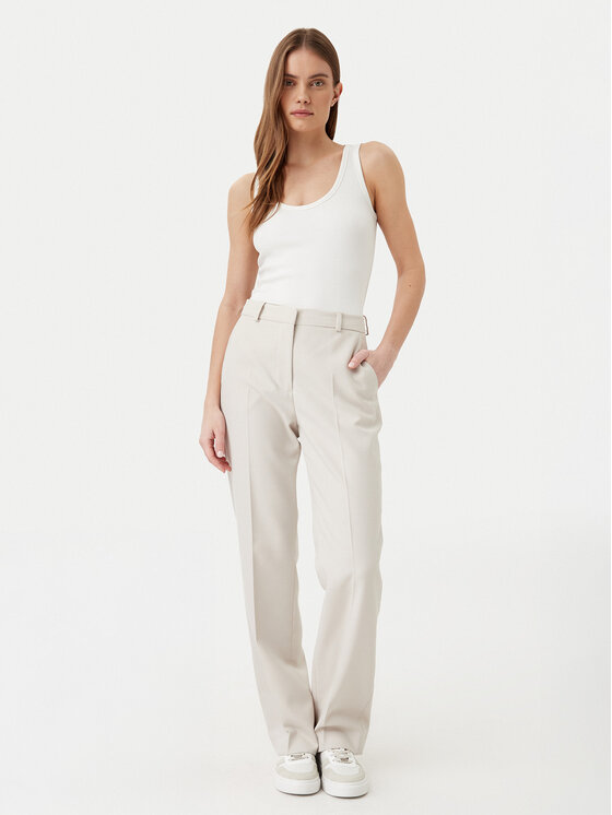 Calvin Klein Calvin Klein Top K20K208246 Biały Slim Fit