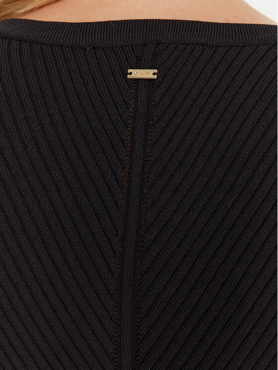 Gaudi Gaudi Плетена рокля 521FD13008 Черен Regular Fit