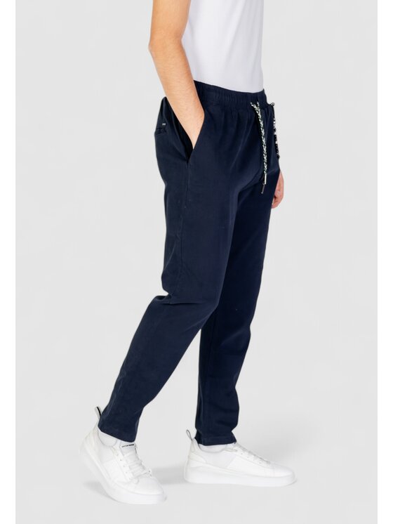 Gianni Lupo Gianni Lupo Pantalone da abito Leonard Carrot Fit Blu Carrot Fit