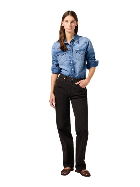 Wrangler Wrangler Koszula jeansowa 112362599 Niebieski Regular Fit