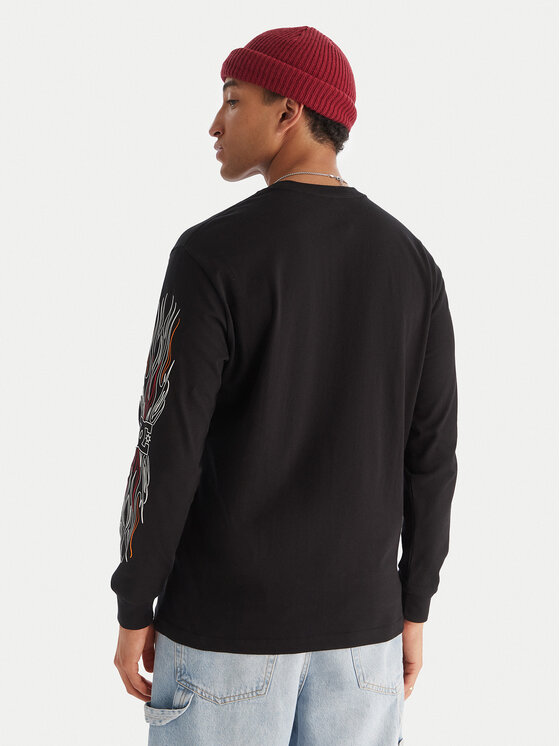 DC Shoes DC Shoes Majica dugih rukava Burn Out HLS EDYZT04355 Crna Regular Fit