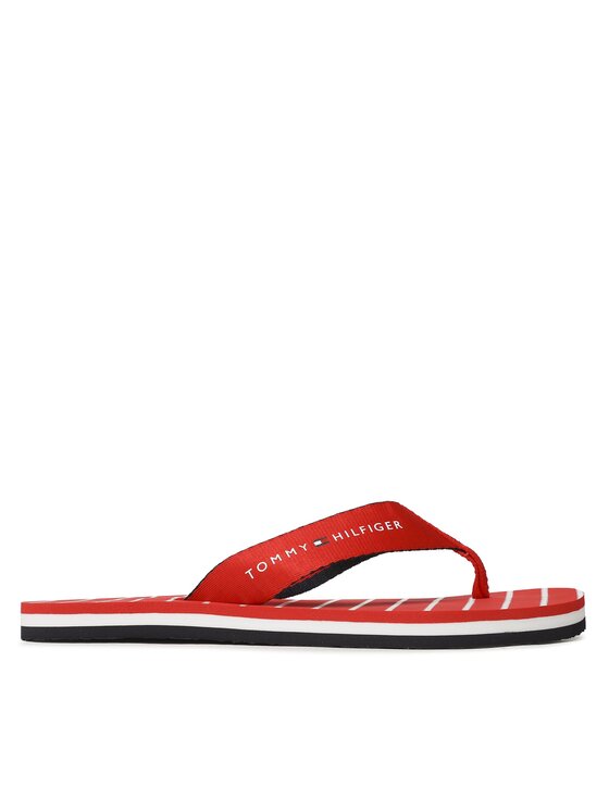 Tommy Hilfiger Tommy Hilfiger Джапанки Essential Rope Sandal FW0FW07142 Червен