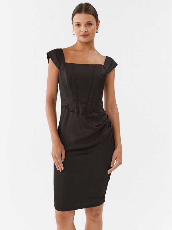 Rinascimento Rinascimento Coctailkleid CFC0115251003 Schwarz Slim Fit