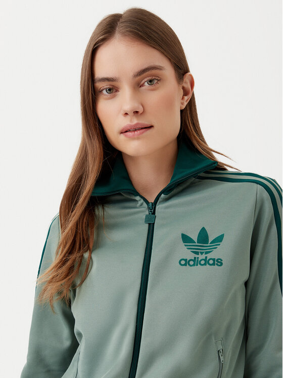 adidas adidas Bluză Beckenbauer JC5809 Verde Regular Fit