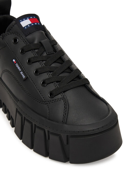 Tommy Jeans Tommy Jeans Sneakersy Tjw Vulc Flatform Leather EN0EN03008 Čierna