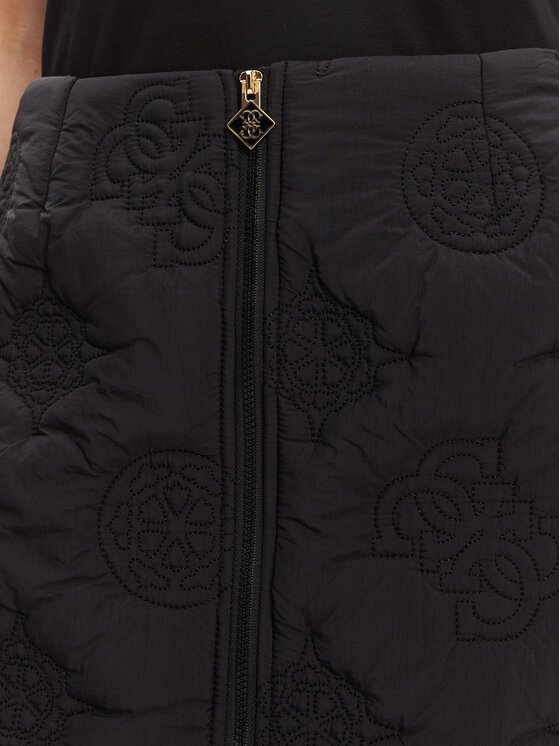 Guess Guess Mini sukňa V5YD02 WHEB2 Čierna Regular Fit