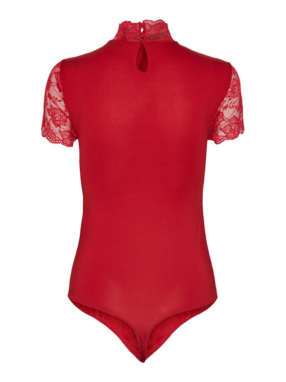 Pieces Pieces Bodi 17131182 Crvena Slim Fit