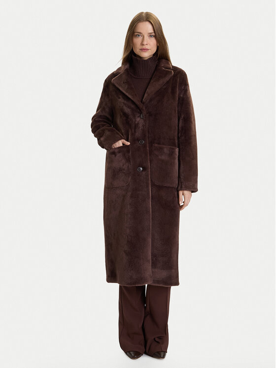 Rinascimento Rinascimento Преходно палто CFC0122205003 Кафяв Regular Fit