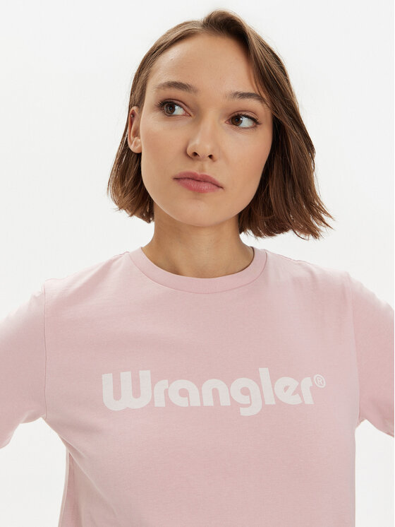 Wrangler Wrangler T-Shirt 112350309 Różowy Regular Fit