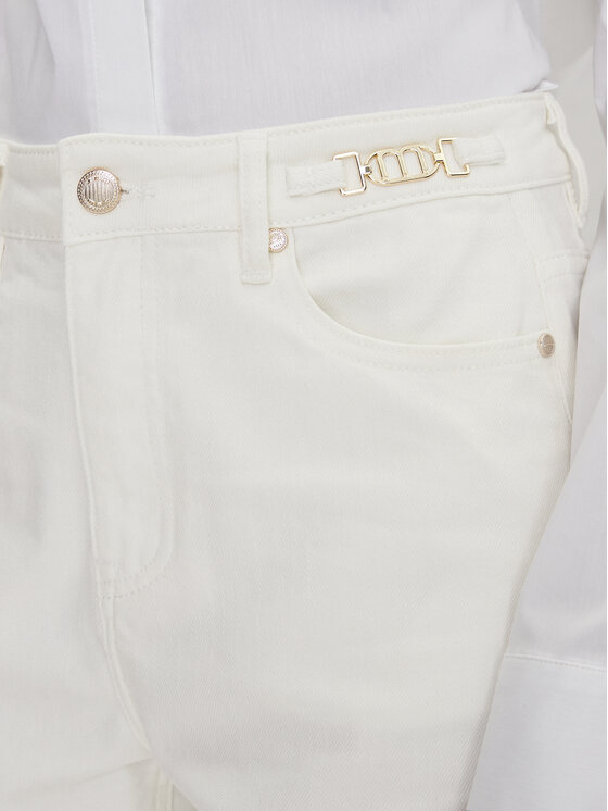 MET MET Дънкови шорти M10 137SH Бял Regular Fit