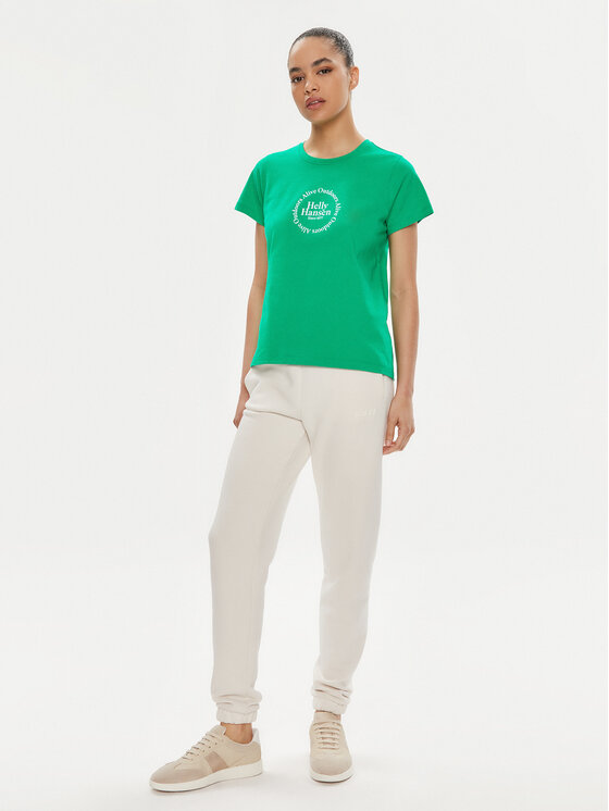 Helly Hansen Helly Hansen Marškinėliai W Core Graphic T-Shirt 54080 Žalia Regular Fit