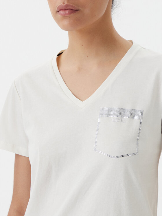 Liu Jo Sport Liu Jo Sport Marškinėliai TA5172 JS923 Écru Regular Fit