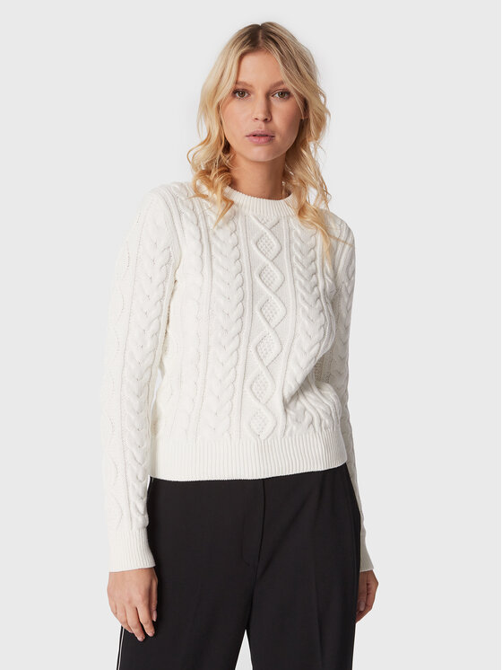 Tommy Hilfiger Sweater WW0WW36989 Fehér Regular Fit Modivo.hu