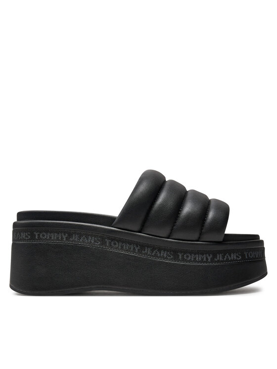 Tommy Jeans Tommy Jeans Şlapi Tjw Wedge Sandal EN0EN02455 Negru
