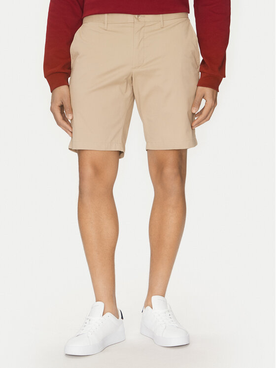 Tommy Hilfiger Tommy Hilfiger Pantalon scurți din material Brooklyn MW0MW23563 Bej Regular Fit